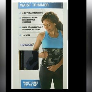 Stamina Womens Black Camo Adjustable Zipper Waist Trimmer Fits Waist 28-36"